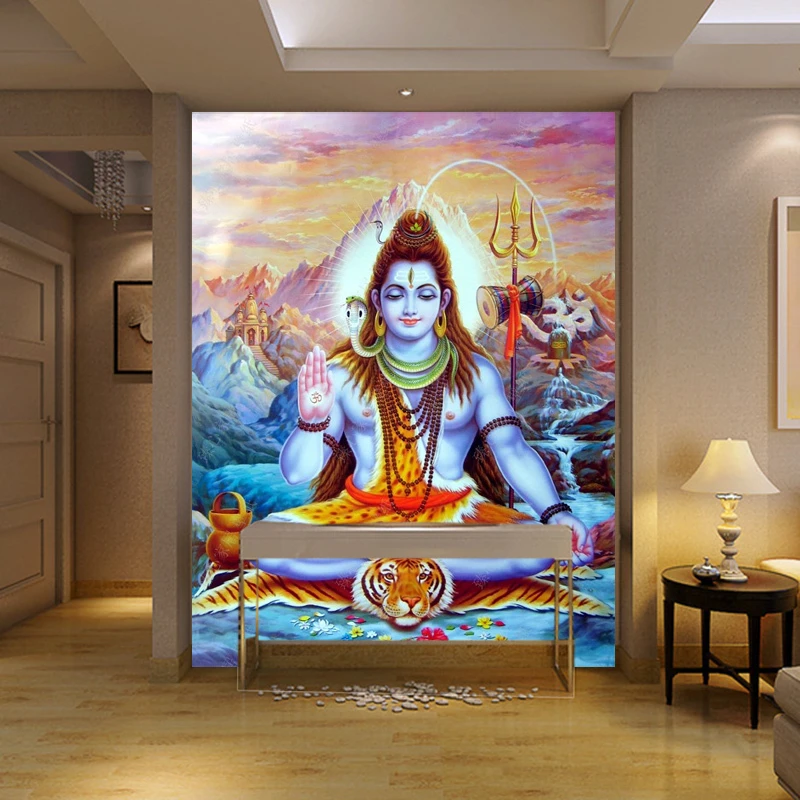 

beibehang papel de parede religious statues of the Hindu god wallpaper mural yoga wallpapers mural