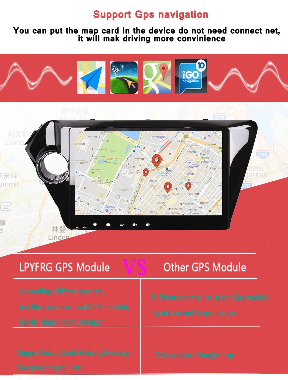 Excellent Android 9.0 9 Inch Car DVD Player For KIA K2 RIO 2010 2011 2012 2013-2015 With Radio GPS Navigation RDS Buetooth handsfree 1080P 6