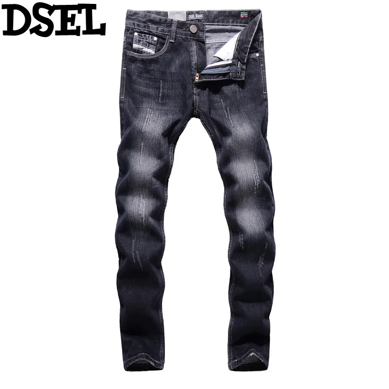 Newly Fashion Men Jeans Washed Pants High Quality Denim Jeans Dsel Brand Black Jeans Men Cotton