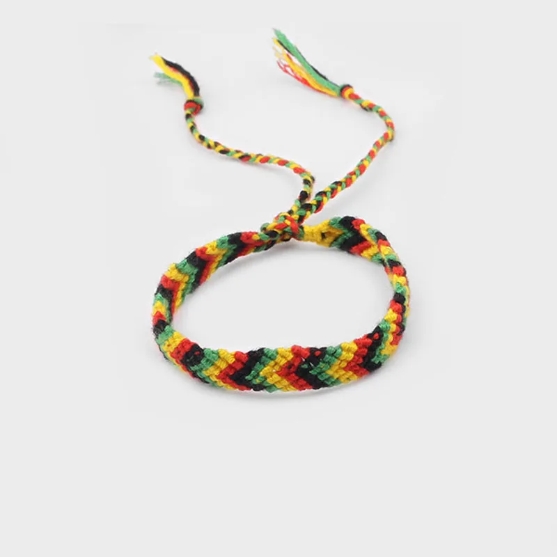 20pcs Handmade RASTA HIPPIE Jamaican couleur Amitié Bracelet