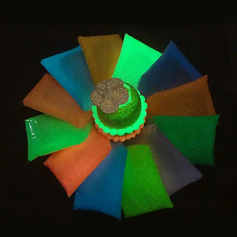 12 шт./компл. светильник мягкие поделочная люминесцентной глины Slime Полимерная глина из сохнущая на воздухе Playdough умный Пластилин детская игрушка в подарок