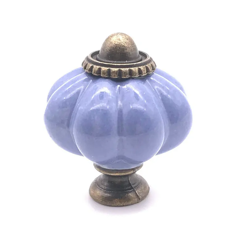 Violet Purple Pulls Pumpkin Knobs European Furniture Handles