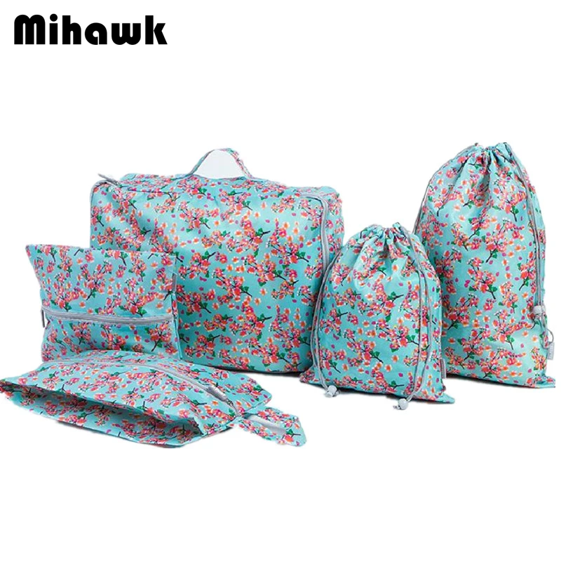 

Mihawk Waterproof Packing Cube Travel Bag Women Clothes Cosmetic Sorting Storage Pouch Portable Organizer luggage Accessories