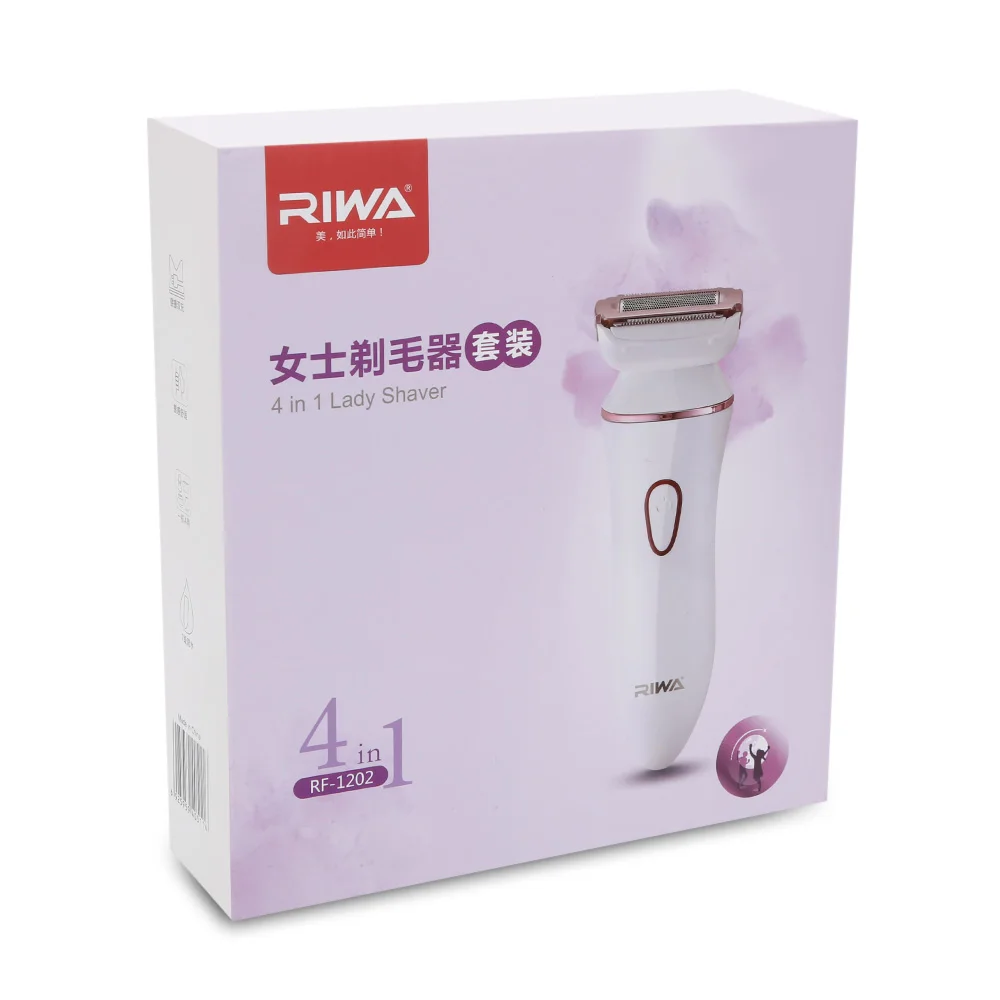 RIWA RF 1202 IPX7 4 в 1 Электрический эпилятор Водонепроницаемая электрическая щетка для