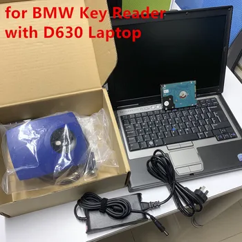 

auto key programmer transponder tool for bmw key reader with software hdd in laptop d630 computer ready to work