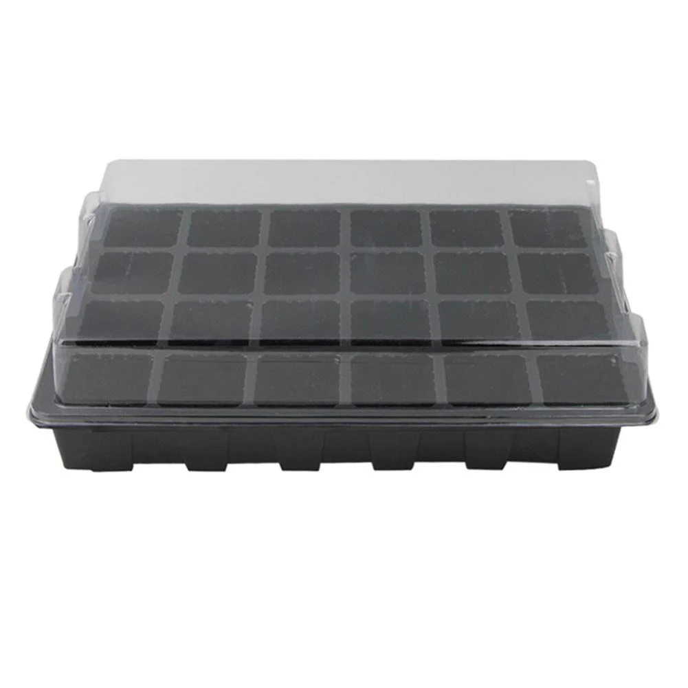 

24hole Plant Seeds Germination Tray Plastic Nursery Pot Succulent Planter Flower Pot with Lids Hydroponic Grow Box Seedling Tray