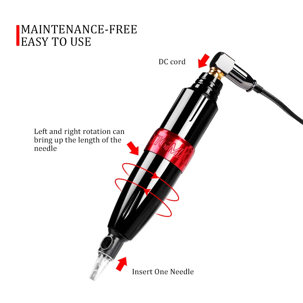 

High Quality Tattoo Pen Rotary Tattoo Machine Needle Cartridges with RCA Jack