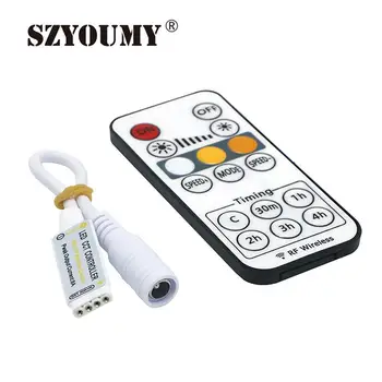 

SZYOUMY 1pcs 16 keys Led CCT Remote Timer Controller DC5-24V 16key RF Wireless Timing Adjust Controller with 4pin female