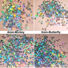 60gram-голографический лазерный Серебряный растворитель устойчивый блеск блестка форма для акрилового дизайна ногтей украшения и гель лак для ногтей