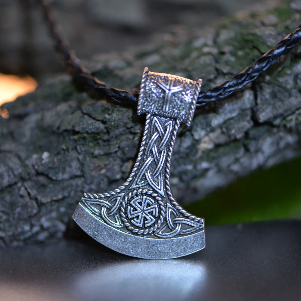 10pcs Nordic Viking Pendant Necklace The Scandinavian Axe pendant
