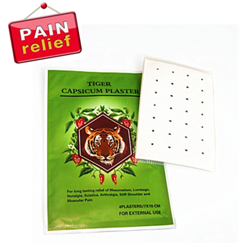 

free shipping 100pcs/lot tiger Chilli Plaster to relief pain, POROUS CAPSICUM PLASTER