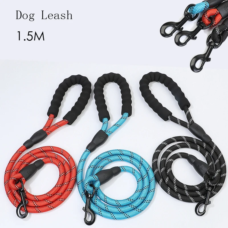 

Pet Products Dog Leash For Small Large Dogs Leashes Reflective Dog Nylon Leash Rope Pets Lead Dog-Collar Harness Running Leashes