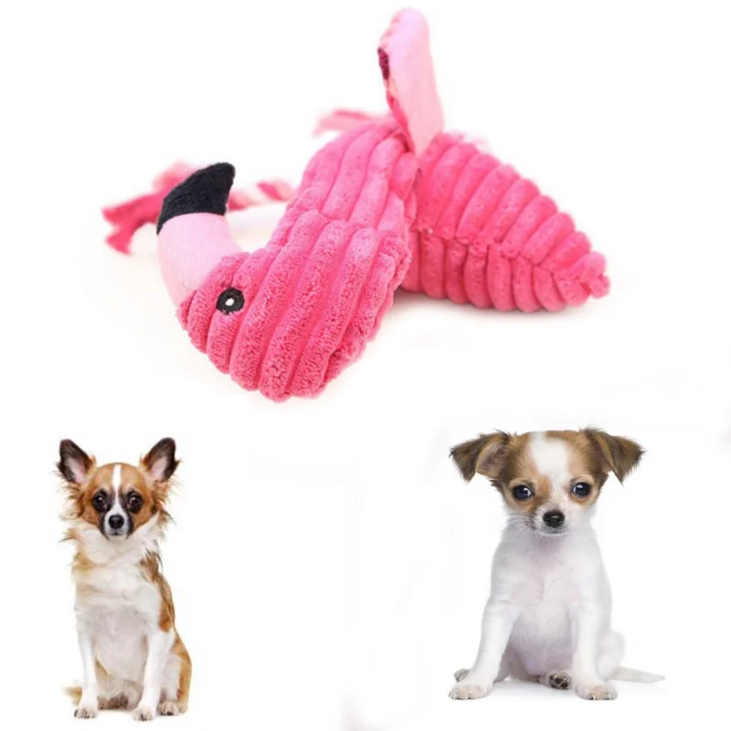 1 шт. Популярные забавные дикие Фламинго Форма Собака писклявые игрушки щеночки жевательная игрушка звуковые игрушки