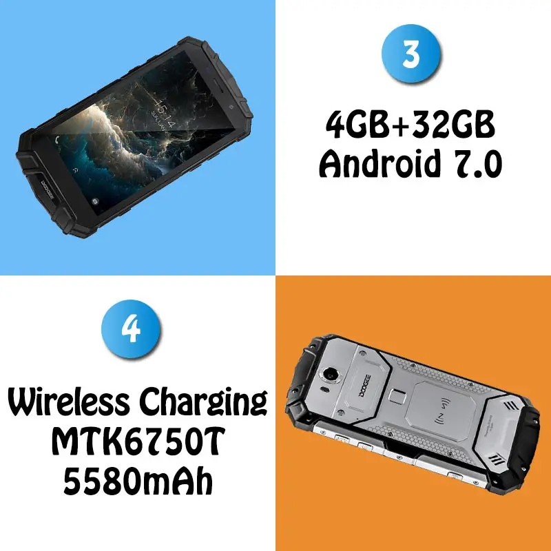 2018 DOOGEE S60 lite мобильный телефон IP68 из непромокаемой ткани 5 2 &quotFHD 4 Гб + 32 ГБ MT6750T