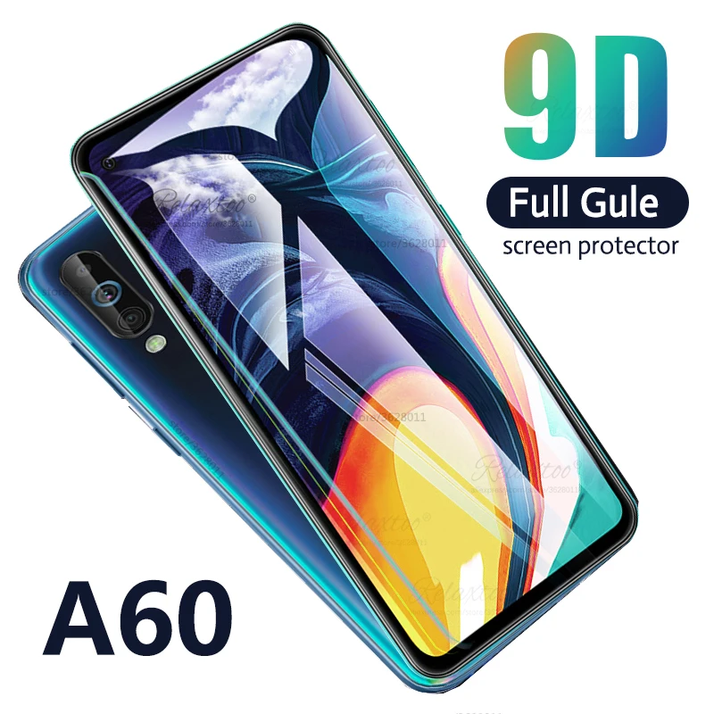 9D изогнутое полное покрытие из закаленного стекла для samsung galaxy A60 A606F Защитная