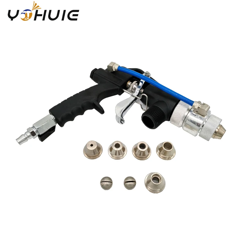 

YOHUIE Nylon fiber sandblasting HVLP Air Paint Spray Guns real stone paint compressor Sandblaster Gun Airbrush 8pcs Nozzle