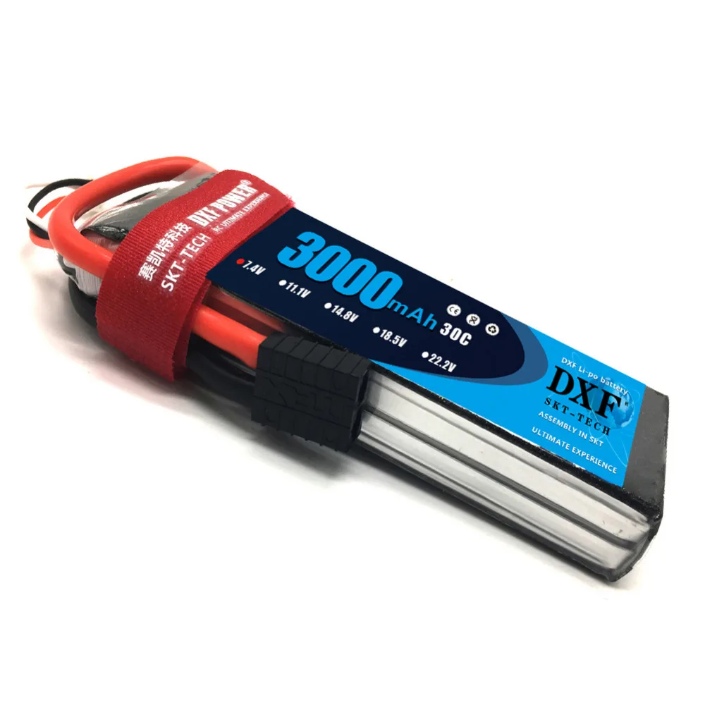 2017 DXF Хорошее качество RC Lipo батарея 7 4 V 3000mah 2S 30C Max60C для самолета дрона