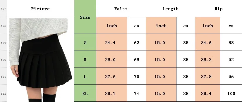 WSK12453BLsize