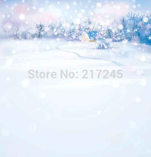 

Winter forest Photography Backdrop Snow Custom Photo Prop backgrounds D-2772