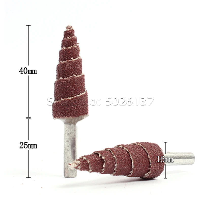 1 шт. 6 мм хвостовик 80 зернистость коническая Шлифовальная головка наждачная бумага лоскут колеса Полировка шлифовальные инструменты для сверла конические роторные