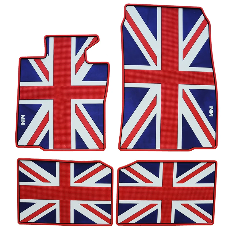 British Flag Dedicated Wateroof Car Floor Mats Non Slip Latex Rugs For