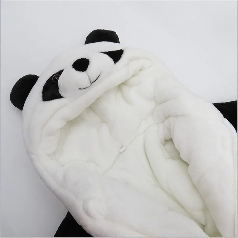 Explosion Models Cartoon Panda Animal Kids Bag Foot Rompers Baby Jumpsuit Newborn Winter Outwear Clothes Baby Clothes Wholesaler05