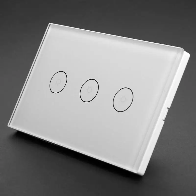 

1/2/3Gang Smart WiFi Light Wall Touch Switch Panel Home Remote Control Alexa Wall Touch Switch Panel,AC 110-240V 50/60Hz