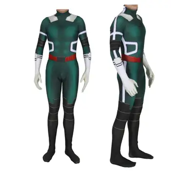 

Anime My Hero Academia Izuku Midoriya Cosplay Costume Zentai Bodysuit Suit Jumpsuits Adult Kids
