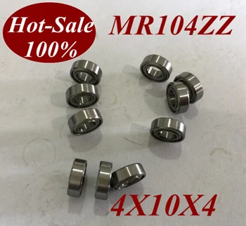 

50pcs Low noisy MR104 ZZ MR104ZZ MR104Z MR104-ZZ 4X10X4 MM Deep groove ball bearing micro miniature bearing motor bearing