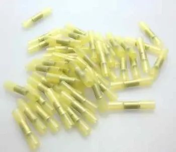 

50 PCS Yellow Heat Shrink Butt Wire Crimp Connectors Electrical Terminals 4-6mm