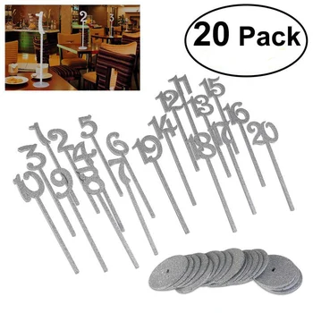 

20pcs 1 to 20 Wooden Table Numbers with Holder Base for Wedding or Home Decoration
