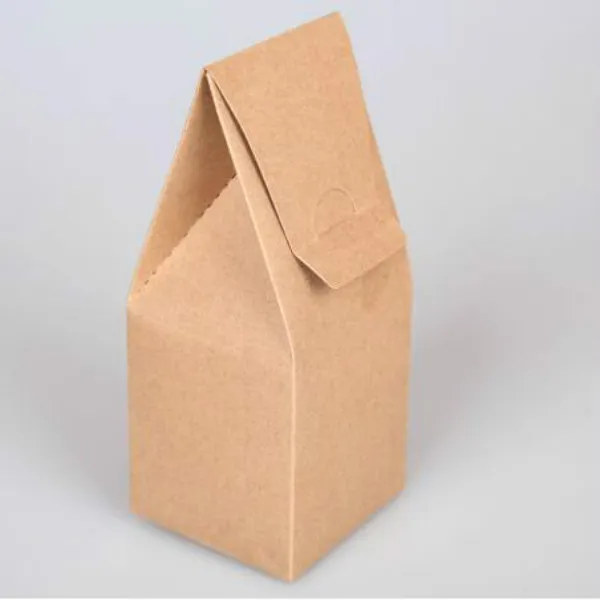 2 Sizes Kraft Paper Box with Floral Pattern PVC Window Birthday Christmas Party Handmade Gifts Package Boxes PP837