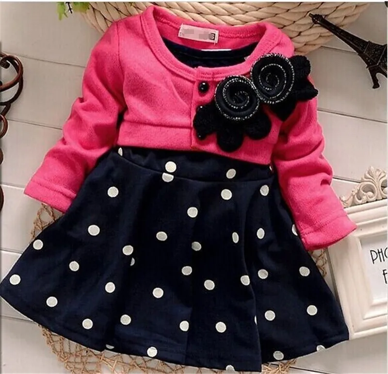 2017 New Fashion Autumn&Winter Baby girl dresses Kids Children Clothes