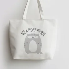 Не люди человек толстый кот сюжеты из японского аниме Tote сумки Сумка для покупок с персонажем из мультфильма школьная продуктовая сумка GA776