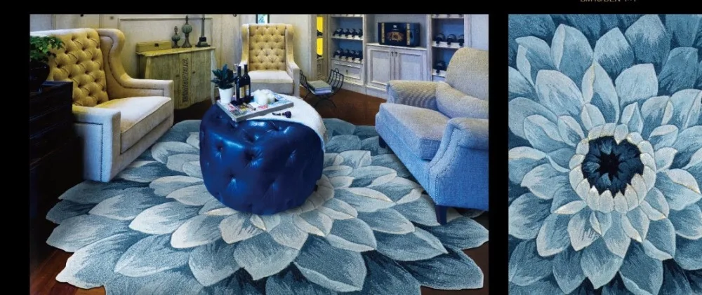 Новая Зеландия чистая шерсть ручной ковровое покрытие футон ковер в гостиной стол кабинета круглые большие цветы на заказ