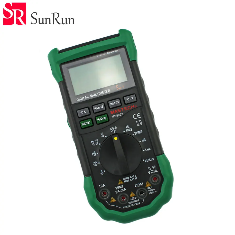 

MS8229 high precision digital multimeter, temperature, humidity, noise, illuminance, , automatic range universal meter