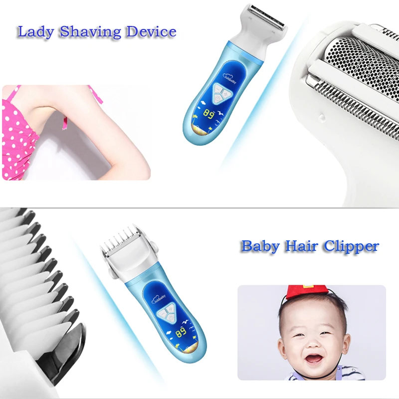 LUKBABY Professional Baby Hair clipper Powerful Electric Hair Trimmer Waterproof Hair Shaving Machine Kids Hair Clippers YD-0830