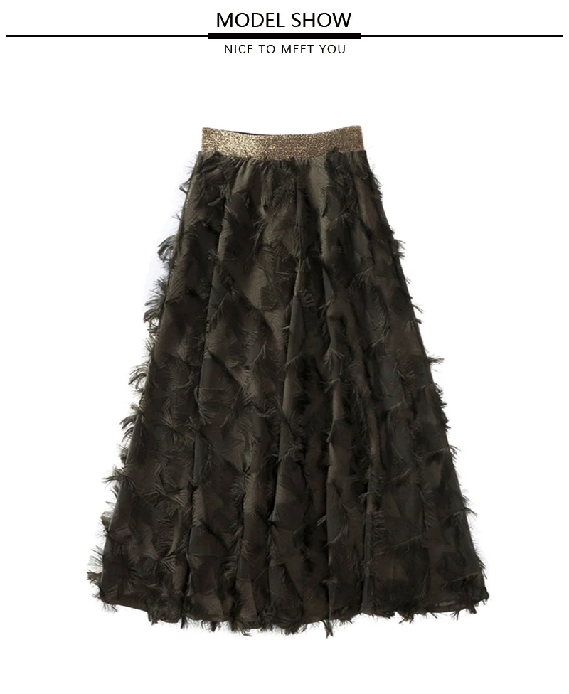 TWOTWINSTYLE, Лоскутная юбка с кисточками, Женская эластичная трапециевидная юбка с высокой талией на молнии, миди юбки для женщин, мода, Одежда большого размера