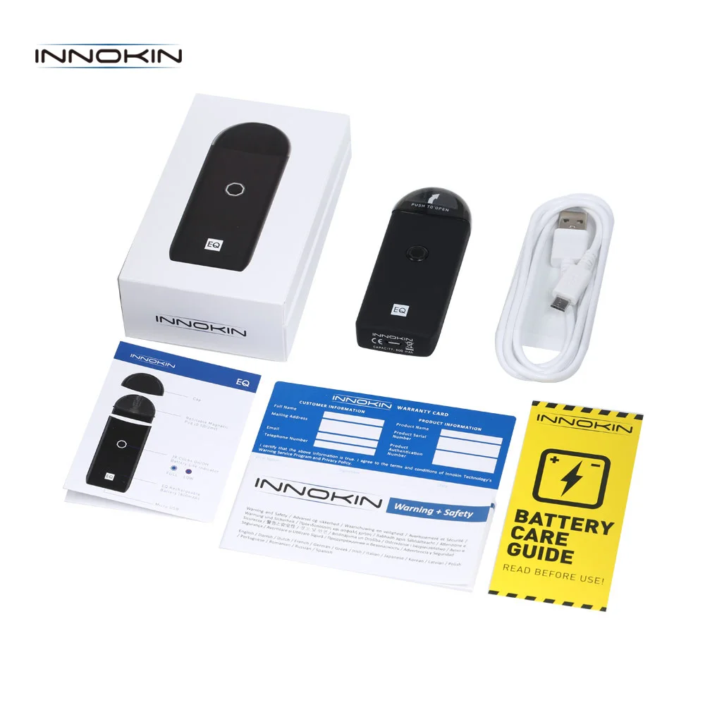 Новый оригинальный Innokin EQ Pod Комплект с 2 мл атомайзером емкостью 800 мАч батарея