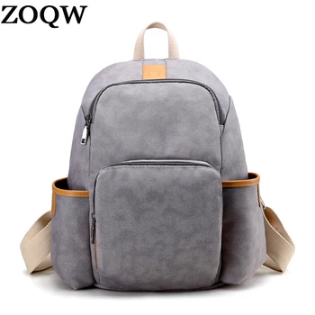 

ZOQW 2018 Preppy Canvas Backpack Female Student School Bags Women Backpacks For Teenage Girls Travel Bag Rugzak mochila WYQ624