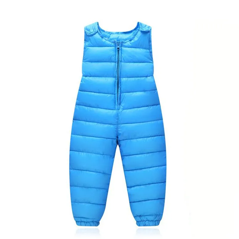 Baby Children's Warm Strap Pant for Girls Boys Winter Down-Cotton Jumpsuit Overalls Suit 2018 Kids Casual Rompers Clothes Sets
