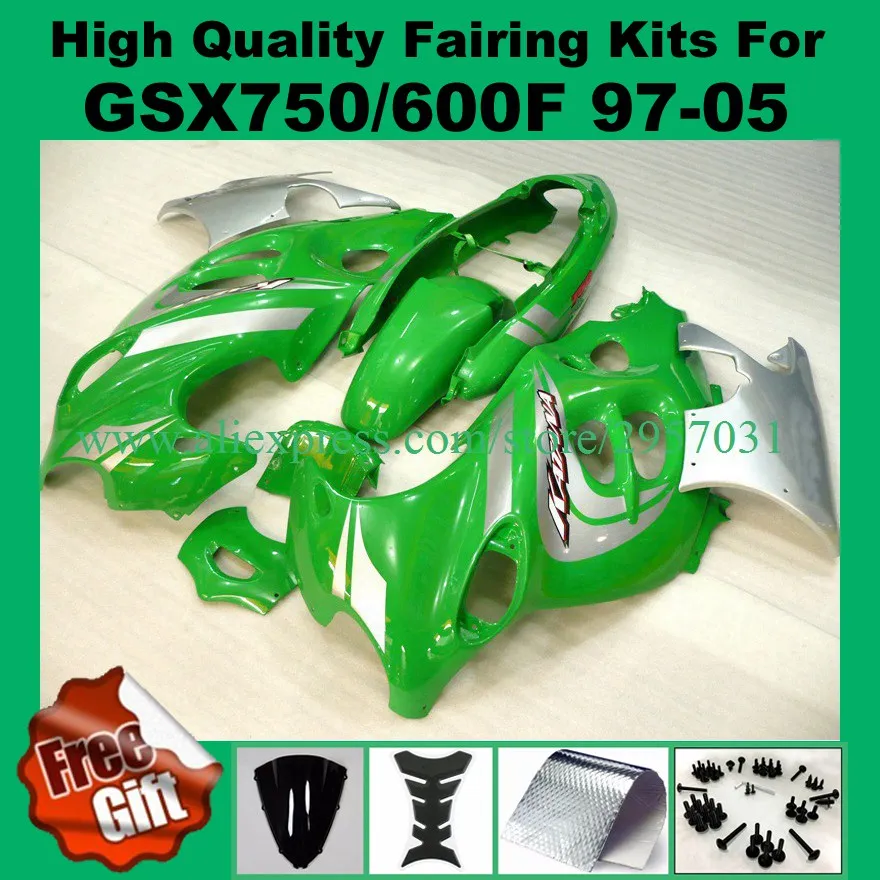 Обтекатели для SUZUKI GSX600/750F katana 97 98 99 00 01 02 03 04 05 GSX 600F 750F 1997-2005 комплект обтекателей ABS