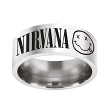 NIRVANA, Подарочные Кольца для фанатов, кольца из титановой стали для мужчин и женщин, модные аксессуары
