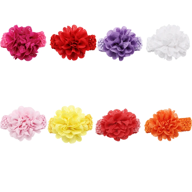 

Newborn Headwear baby girl Wear Flower headbands Pink Lace Hair Bands Girl Felt Flower Scarf Hair Accessories Photo Props baby