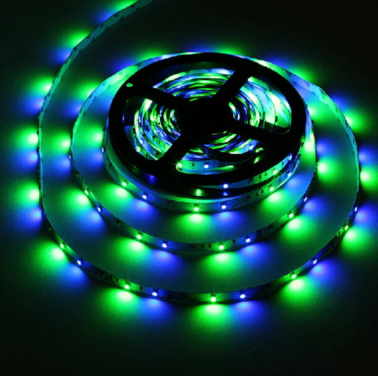 Цветная(RGB) Светодиодная лента 5 м, 300Led 3528 SMD 24Key ИК-пульт дистанционного управления 12V 2A адаптер питания гибкая светодиодная лента для домашнего украшения лампы