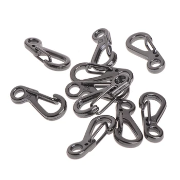 

10Pcs/Bag Mini SF Carabiner Key Ring Survival Tactical Gear Keychain Spring Hook