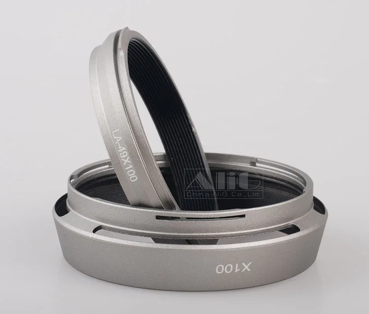 Metal Prata Preto La49 X100 Lente Adaptador Mais Lente Capa 49 mm para Fujifilm Fuji X100 X100s X100t X100f X100v X70 Câmera - Image 2