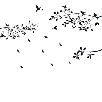 

Black Trees Branches Birds Wall Decor Art DIY Decal Sticker Tree+Branches+Birds+Wall+Sticker Home Decoration New