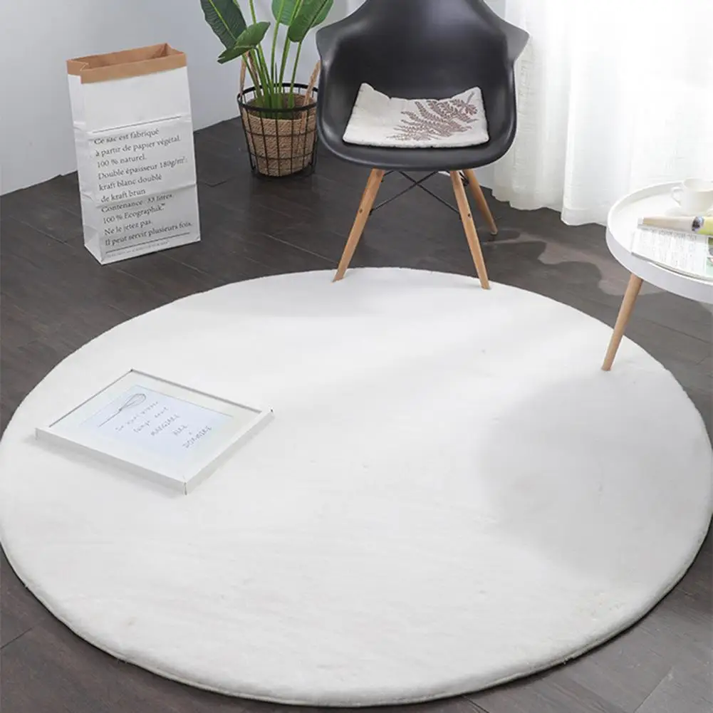 Ковер для детской комнаты для йоги мягкий и пушистый теплый белый розовый серый цвет на заказ размер, диаметр 35 см 90 см