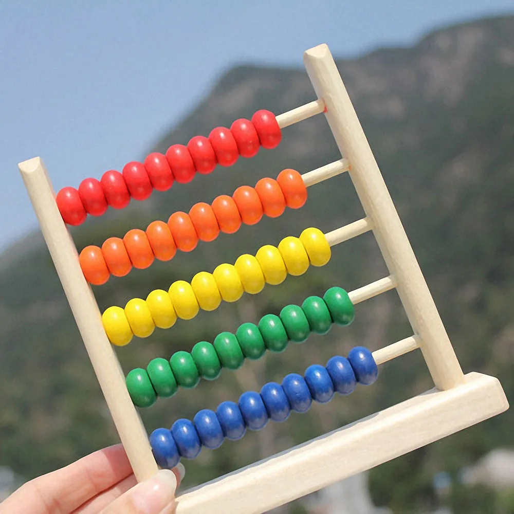 Деревянные Монтессори Abacus Развивающие игрушки для детей изучение математики числа, счёт рассчитать бусины Антистресс игрушка